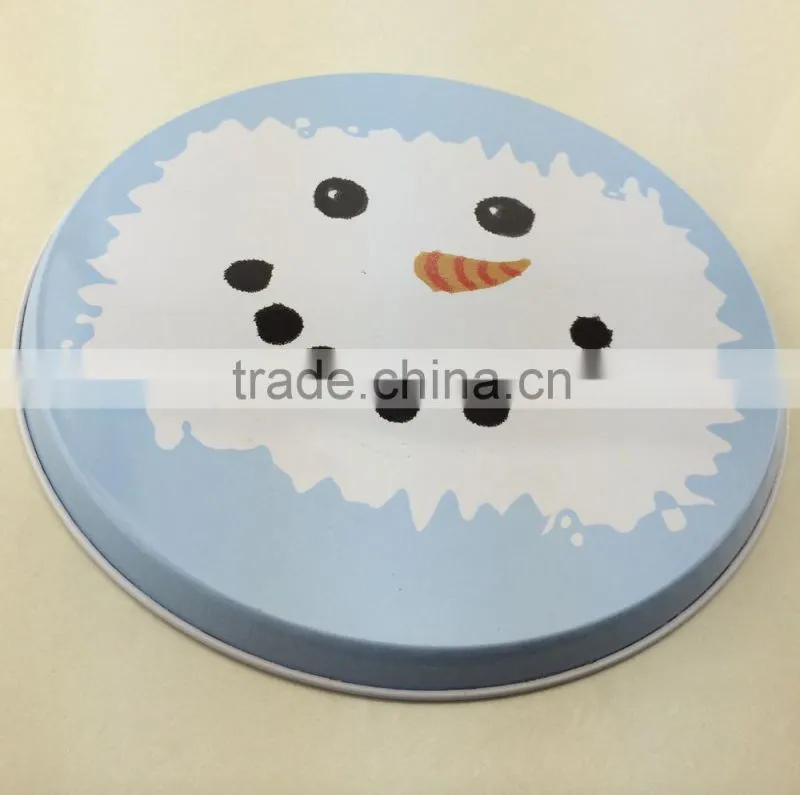Chinese factory directly round tin tray/metal tin tray for serving/metal tray