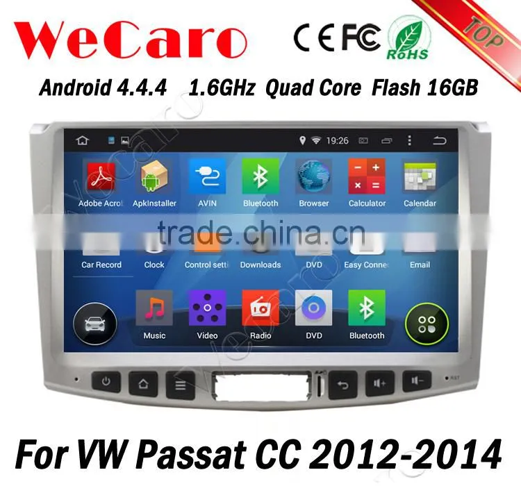 Wecaro WC-VU1011 Android 4.4.4 car stereo 2 din for vw passat cc touch screen radio gps bluetooth 2012 2013 2014
