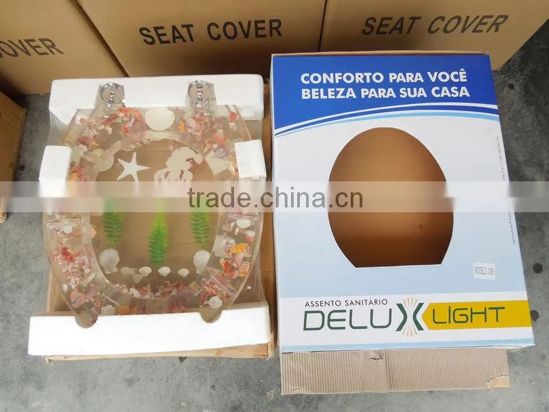 bathroom Transparent polyresin toilet seat cover for