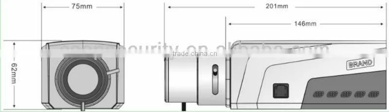 H.264 High Definition 5.0MP 1920P Network Box Camera