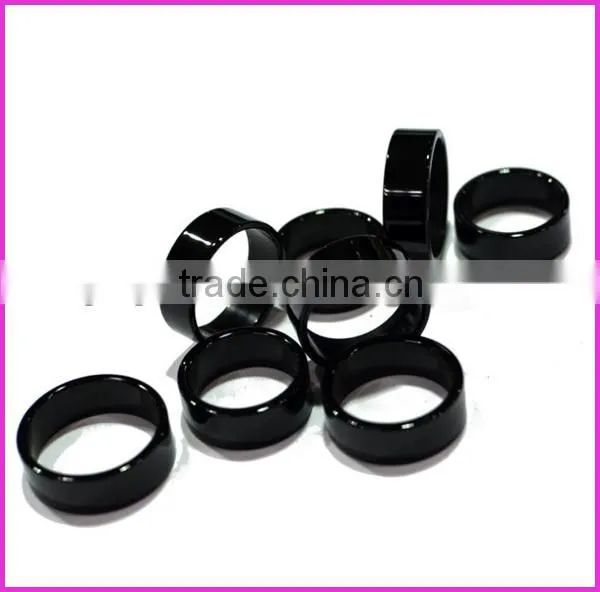 RG1039 Natural Black Agate Gemstone Ring,Fashion Jewelry Ring