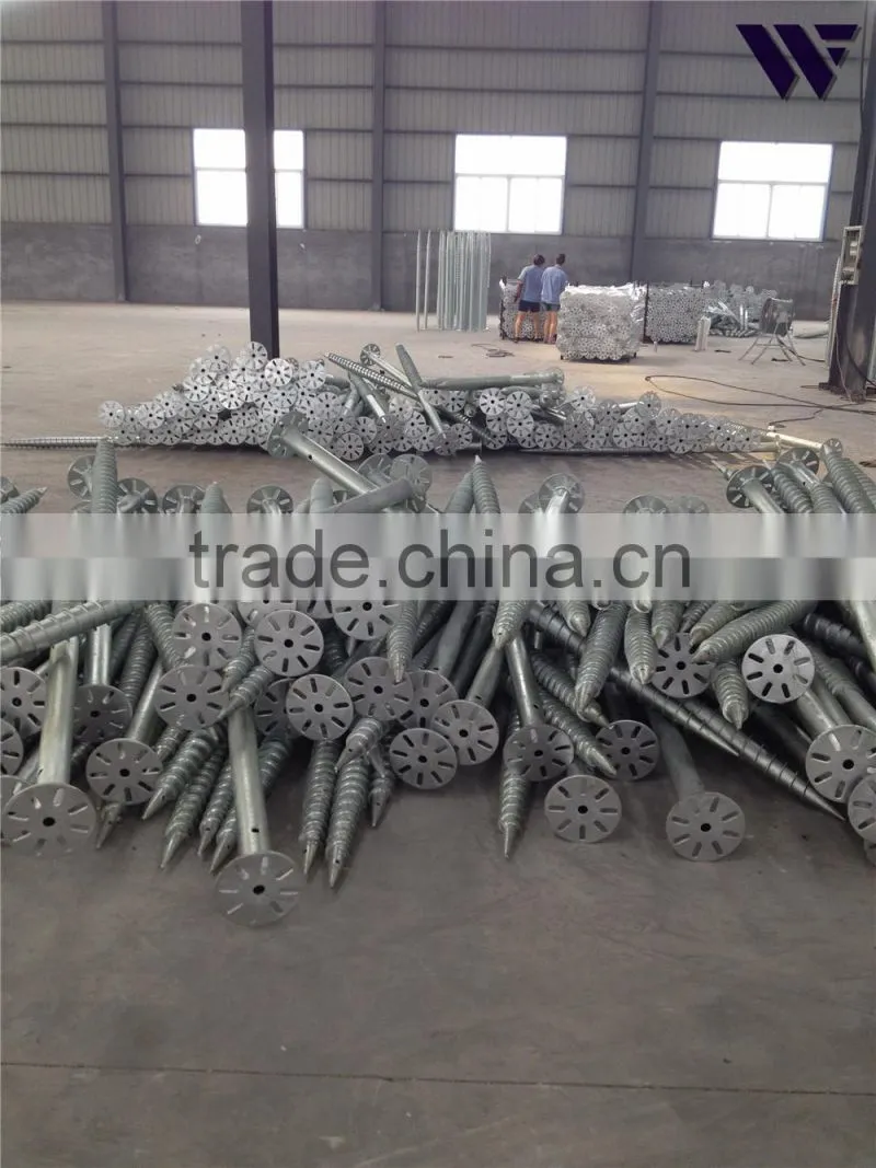 Solar panel hot dipped galcanized ground screw anchor