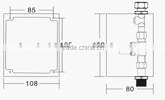 Automatic Sensor Urinal Flusher with Button