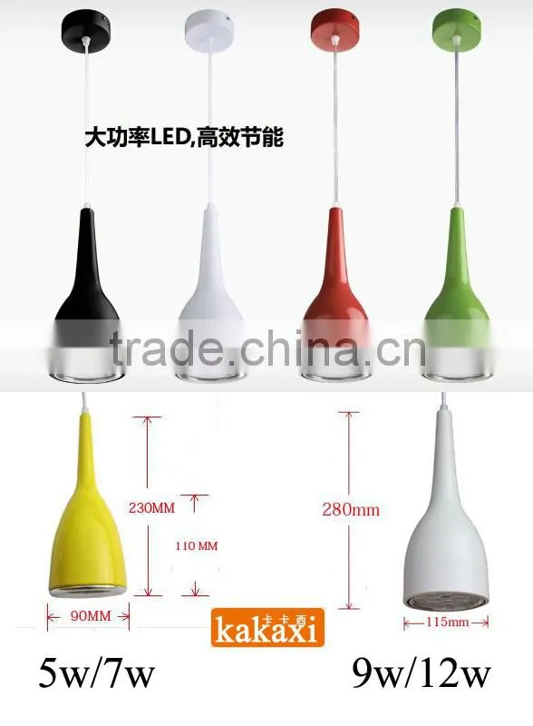 Cup LED Pendant Light 5W 7W Bar Art chandelier Creative Dining Room LED Droplight