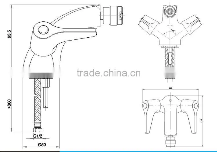Luxury Bathroom Accessories Wash Basin Mixer Tap In Foshan