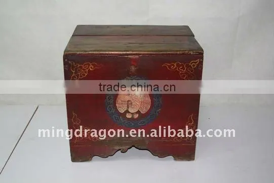 chinese antique wooden hand painted chest