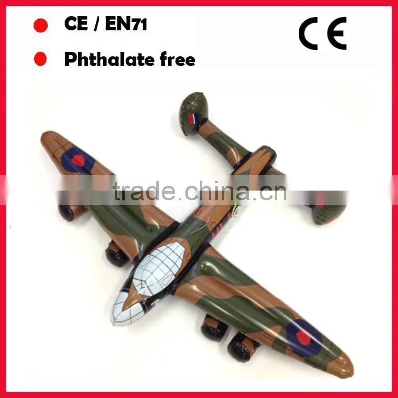 PVC inflatable fighter planes toys with red color for promotion