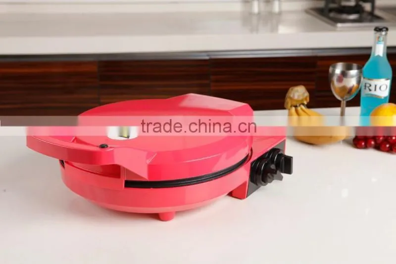 Electric 1800W non-stick coating pizza pancake maker with timer and temperature control
