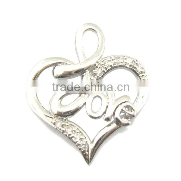 925 silver jeweley love sterling silver pendant