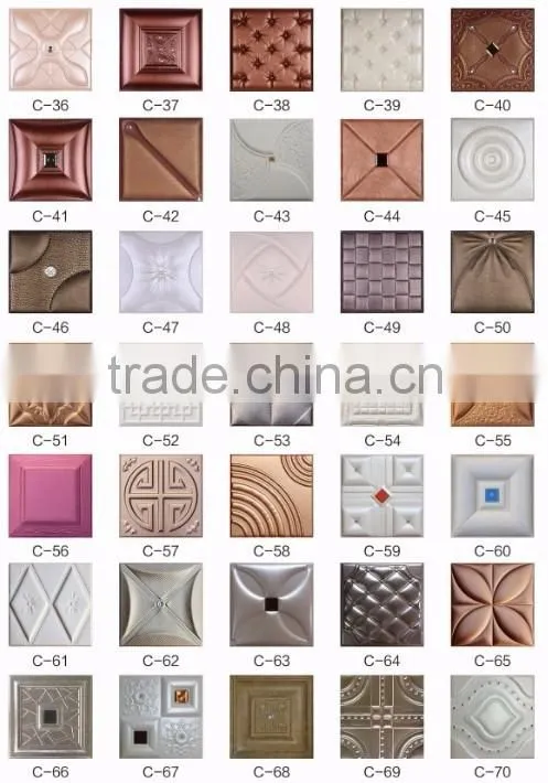 Eco Friendly PU Leather Material Interior Decorative Wall Panel