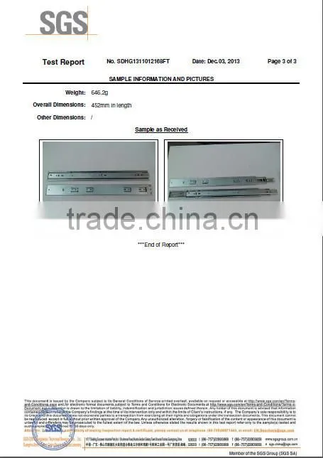Full Extension ball bearing slide