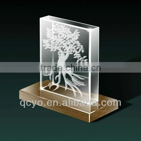 2013 Hot sale heart shaped acrylic award QCY-057 in China