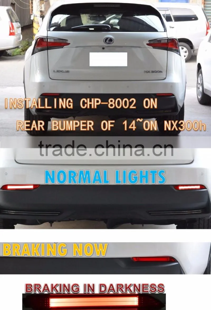 Trend product For LEXUS NX300H BODY KIT Red Brake REAR BUMPER LIGHT