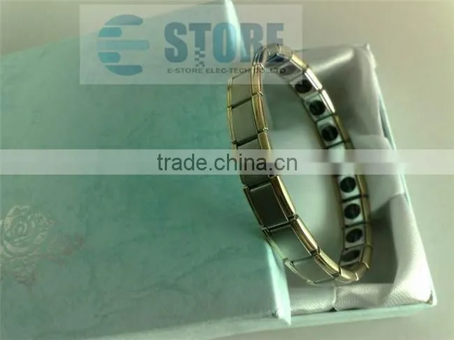 Power Band Energy Bracelet with Golden Circle and 20 pcs Germanium Stone