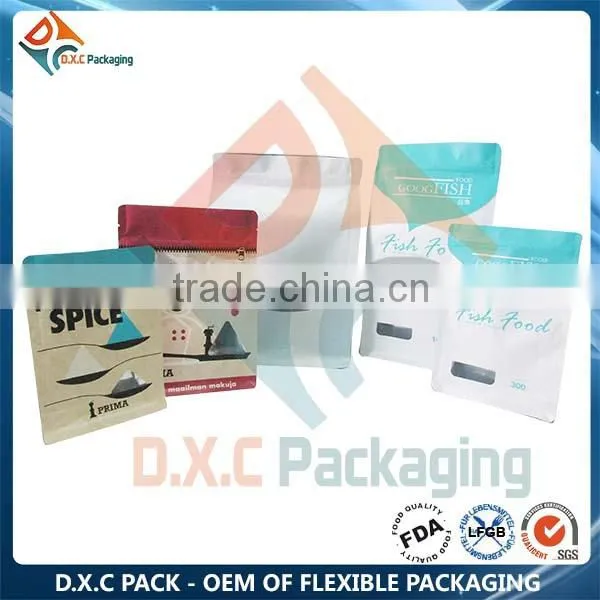Square Bottom Beautiful Recyclable Paper Bag With Zipper