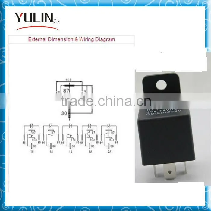 FILN Product PA66 5 Pin auto 30A 12 volt relay For Car