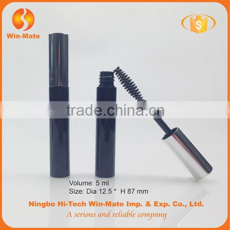 2015 hot-selling black 87*12.5mm ABS empty mascara packaging