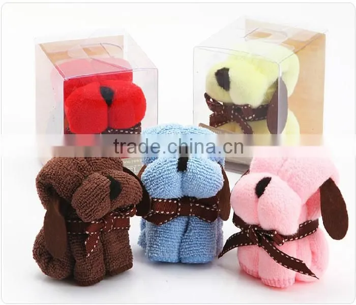 2016 gifts Cute Fold Animail Washcloth Hand wedding favors towel