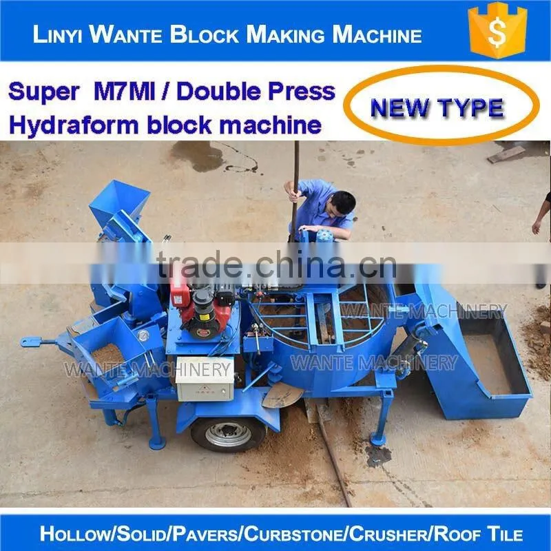 WANTE BRAND DOUBLE-M7MI BLOCK MAKING MACHINE FOR UGANDA CUSTOMERS