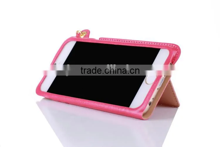 Protective cover case with lanyard,mobile phone and key case PU material
