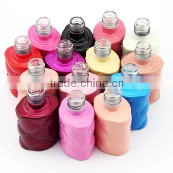 custom colors gel nail polish glass bottle/container uv