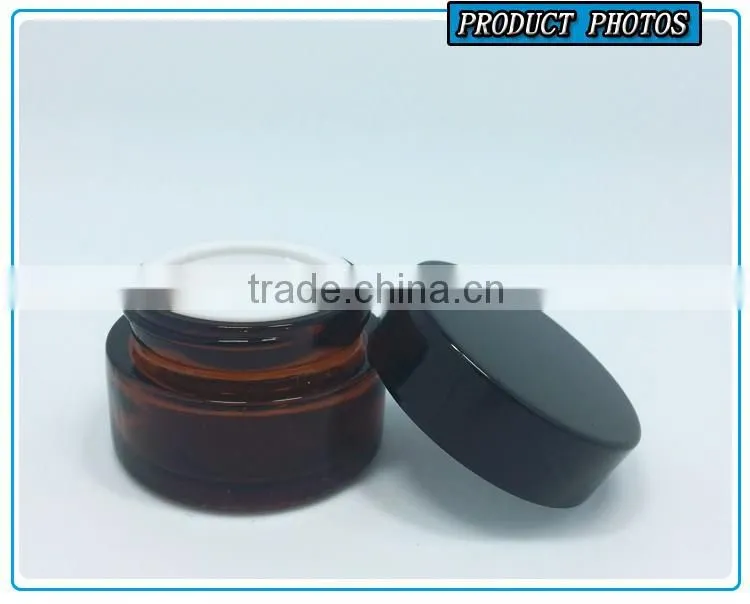 20ml cosmetic amber glass storage jar