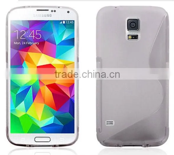 2014 colorful transparent tpu case for samsung galaxy s5,s line tpu case