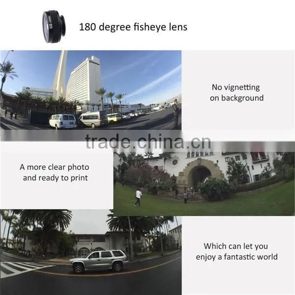 Universal Mobile phone Camera LensWide Angle Fish Eye Macro 3in1 Mobile Phone Lens