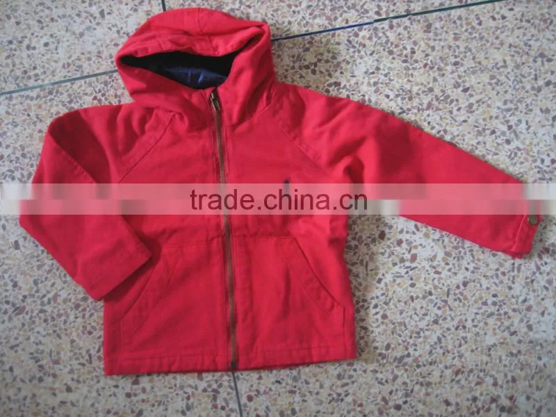 baby clothes child red jacket windbreaker jacket with hood