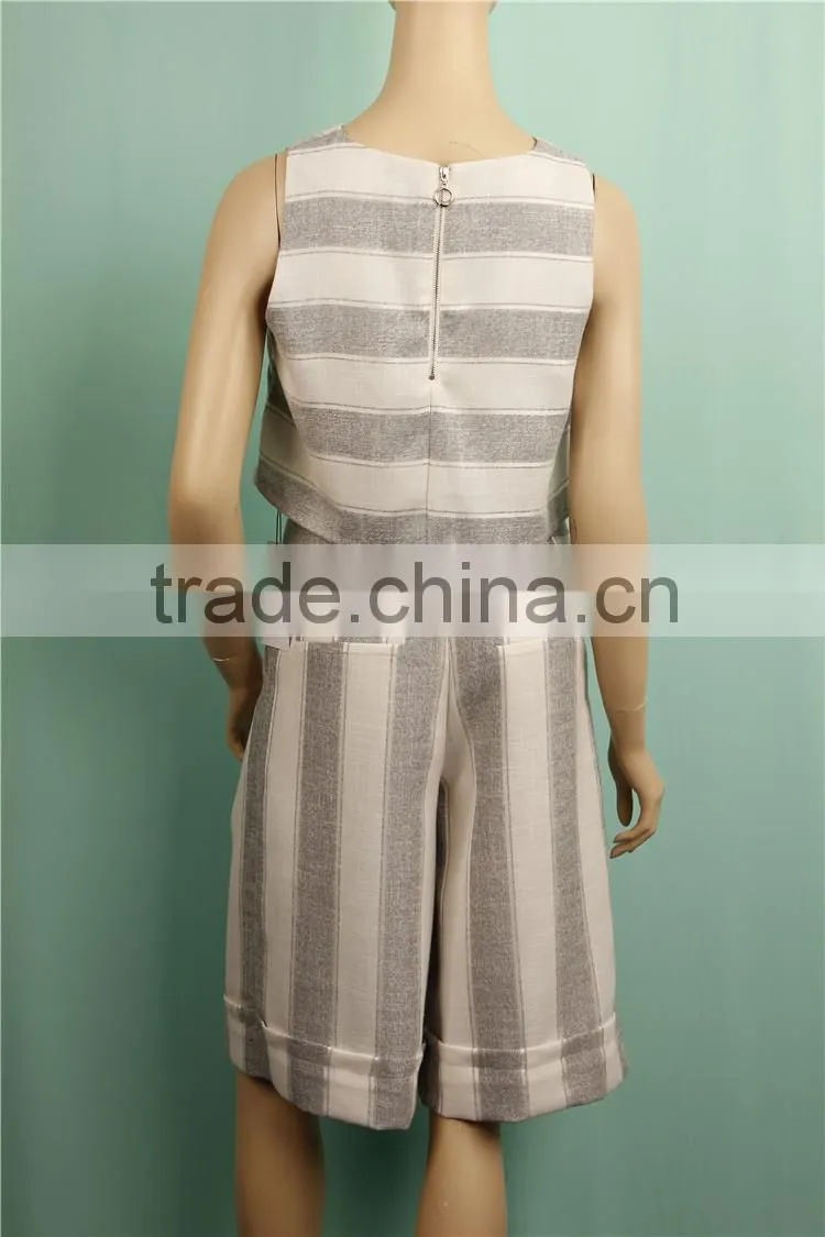 2016 S/S new design short pants with tops new design ladies suit