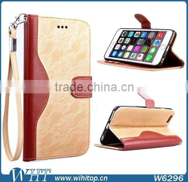 Magnetic Phone Case for iPhone 6 Plus 5.5", Folio Stand Leather Case for iPhone 6 Plus with Answer Calls Hole