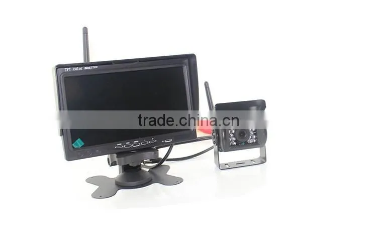 Wireless Car Rearview Waterproof Camera Back up night vision camera wireless truck rearview camera,7 Inch TFT LCD M