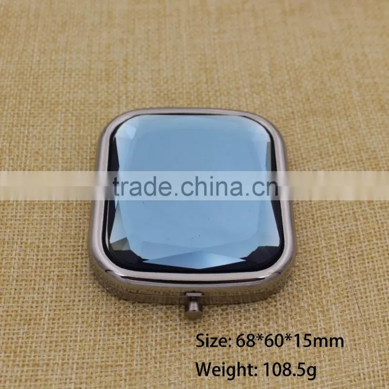 Wedding Gift Hand Mirror Square crystal makeup mirror