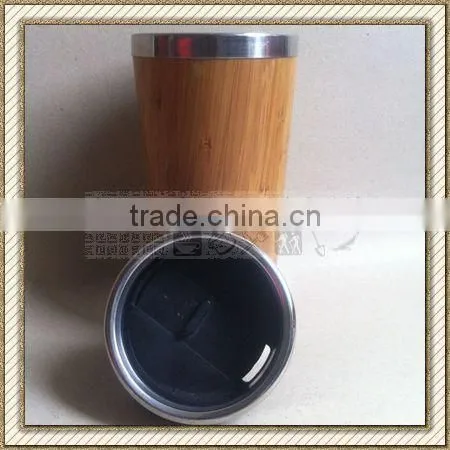 400ml bamboo outer with stainless steel inside mug