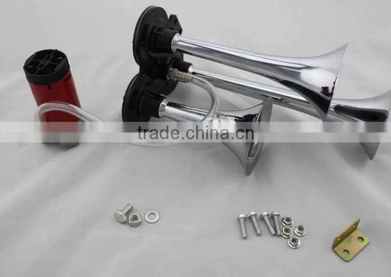 Chrome 3 pipes music air horn ,Three round horn