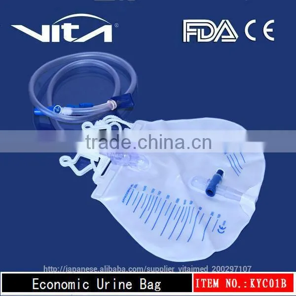 2000ml T-tap Valve Urinary Drainage Bag KYC01