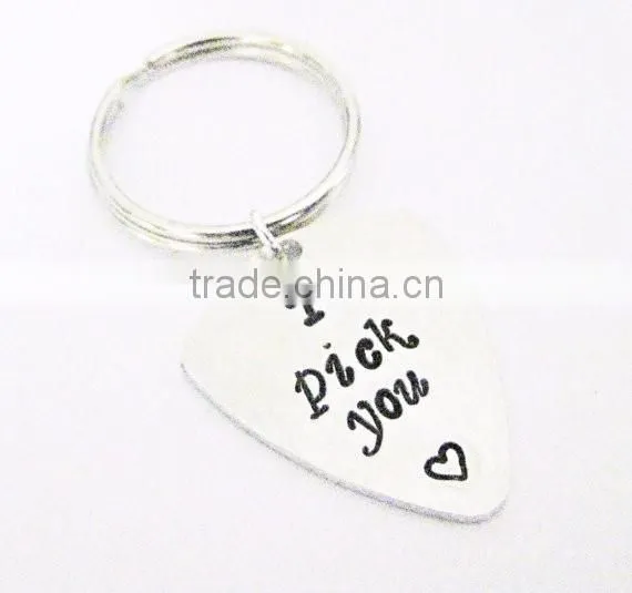 Customized gift I pick you Personalized guitar keychain for men