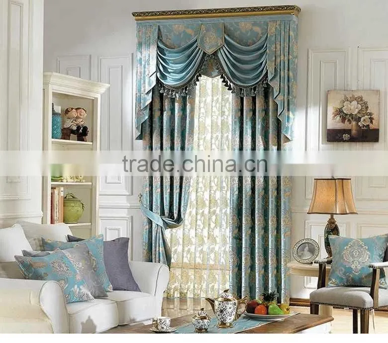 Home Textile Curtain Thermal Jacquard Curtains Ready Made