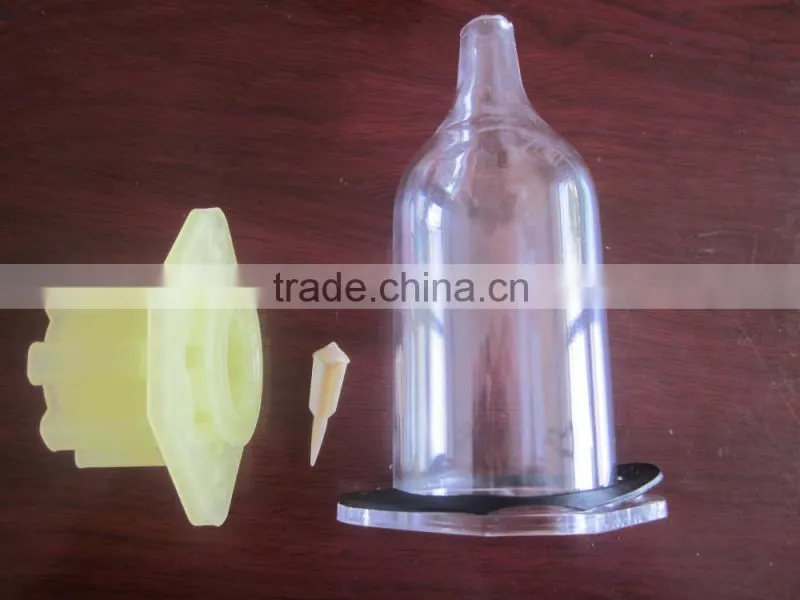 hot selling plastic catchment oil cup used on fuel injection pump test bench