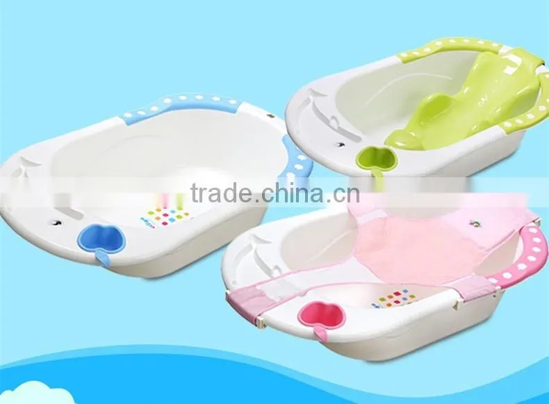 Safety baby shower holder plastic baby bath tub baby bath seat net bed