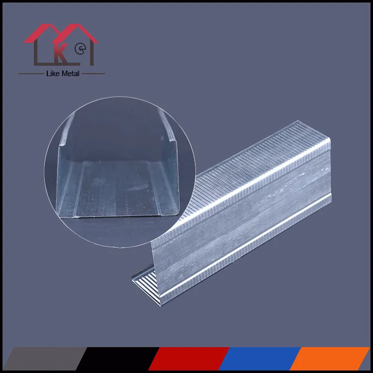 Drywall light steel keel C metal studs U track furring channel factory