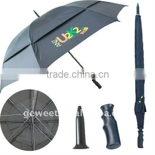 30"*8k double canopy logo windproof golf umbrella