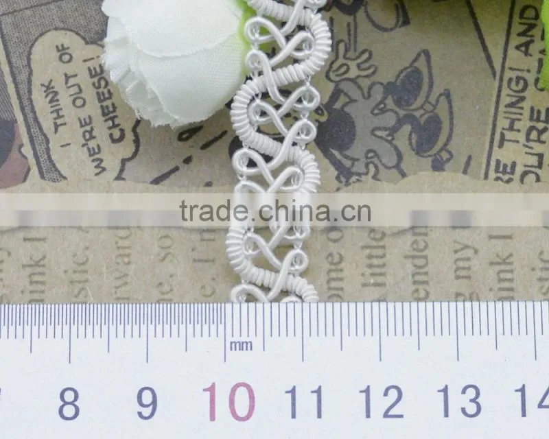 1.2cm black&white waxed cotton beading cord