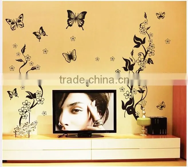 Best selling butterfly flower wall stickers home decor