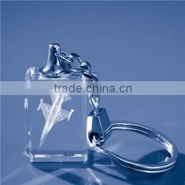 Crystal golf engraved keychains for golf club souvenirs