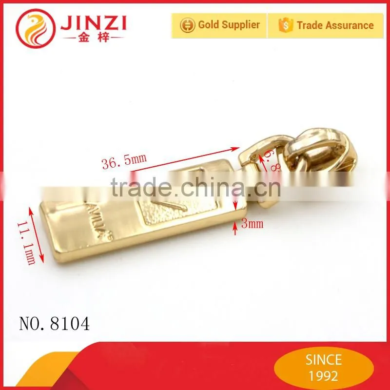 Metal zipper puller custom metal zipper pulls zipper slider for Garments