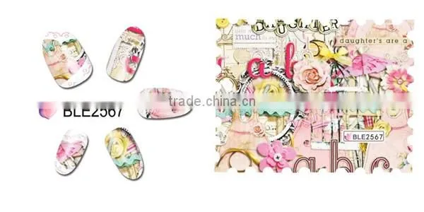 YIWU market price of nail private label msds water slide nail decals
