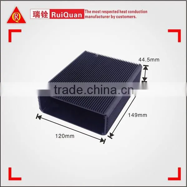 Anodizing aluminum electronics enclosure heatsink in black color
