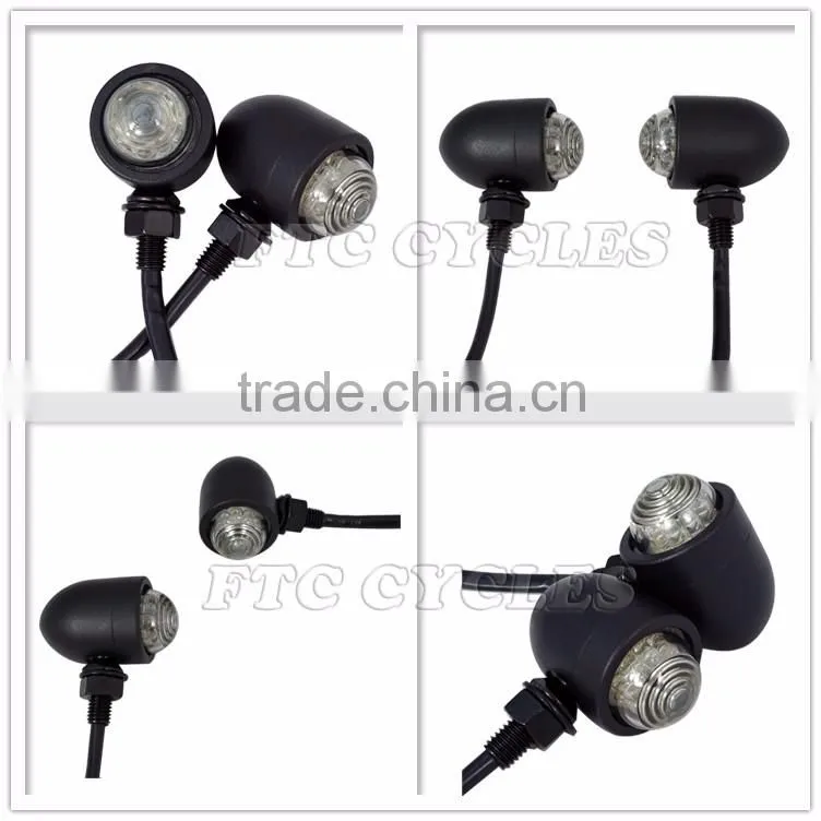Smoke Lens Aluminum LED Winker Light Custom Motorcycle Turn Signals