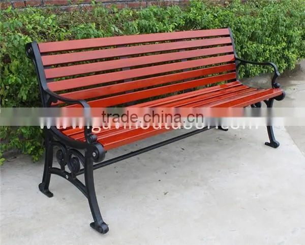 Cast iron and wood garden bench outdoor